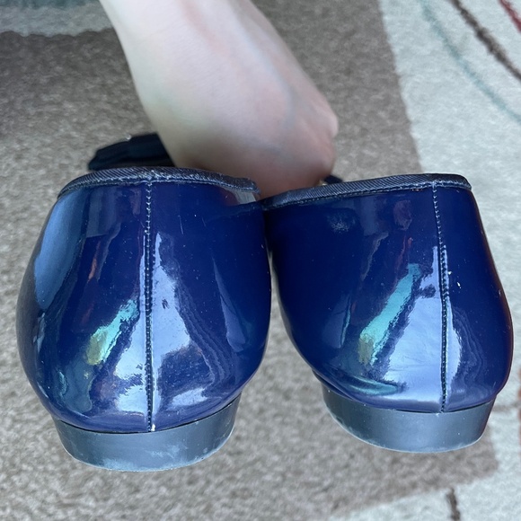 Salvatore Ferragamo Varina Royal Blue Patent Ballet Flats 10 - Picture 9 of 10